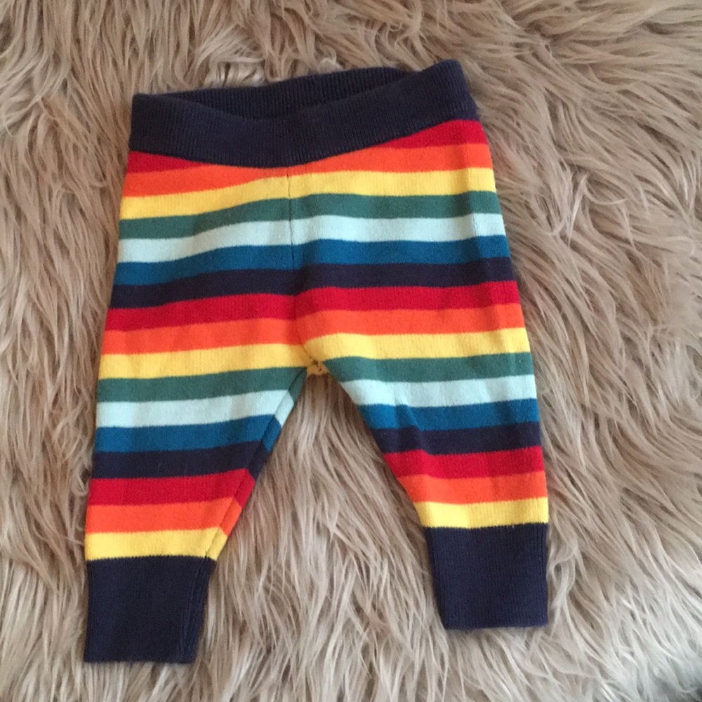 Hanna Andersson rainbow strip pants